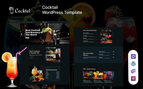 Cocktel - Cocktail Bar And Restaurant WordPress Elementor Theme theme free